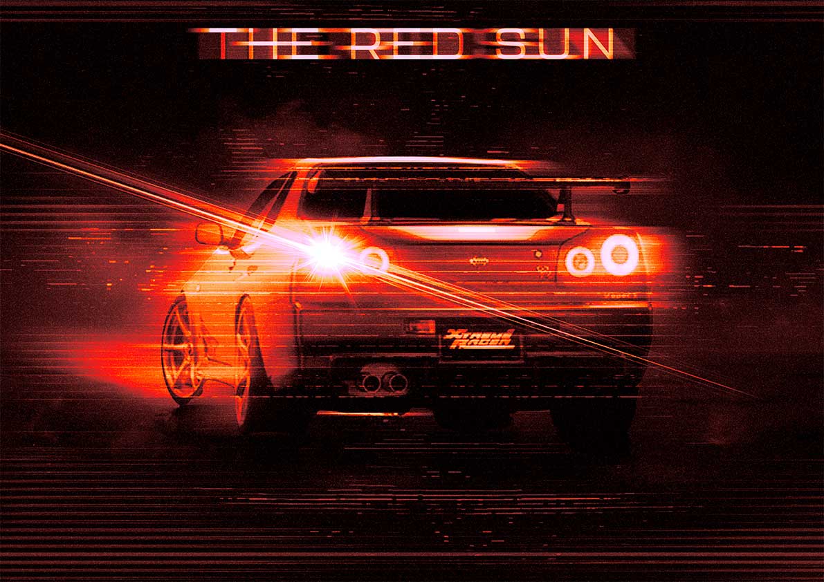 Nissan Skyline R34 Futuristic Plakat