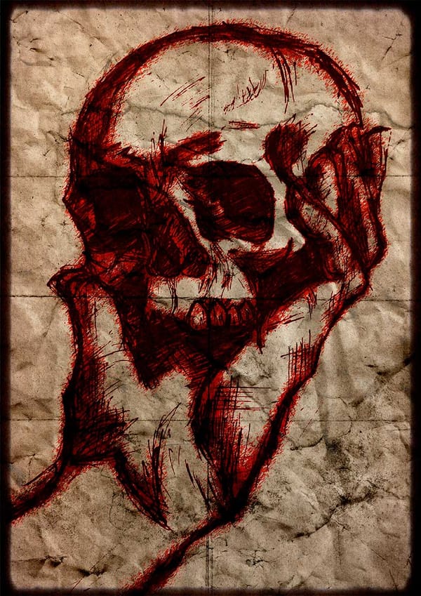 Skelet Tegning Plakat